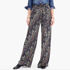J. Crew Point Sur Jungle Print Wide Leg Pant Size 8